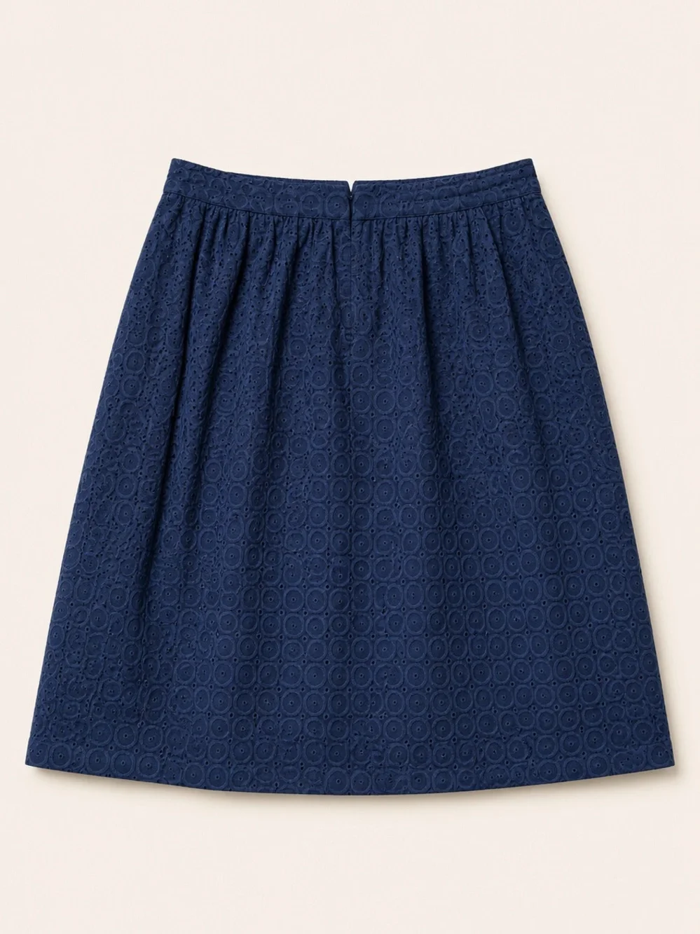 J. Crew Navy Eyelet A-Line Skirt